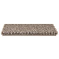 Trapmatten zelfklevend 15 st sisal-look 65x21x4 cm donkerbeige - thumbnail