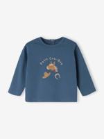 T-shirt baby lange mouwen groenblauw - thumbnail