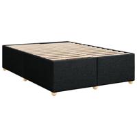 Bedframe zonder matras stof zwart 140x190 cm - thumbnail