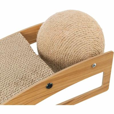 Trixie krabhelling mdf met krabkarton en juten bal Per stuk