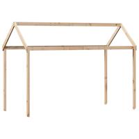 Hoogslaper met dak massief grenenhout wasbruin 75x190 cm - thumbnail