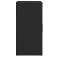 Schoenenkast 32x35x70 cm bewerkt hout zwart - thumbnail