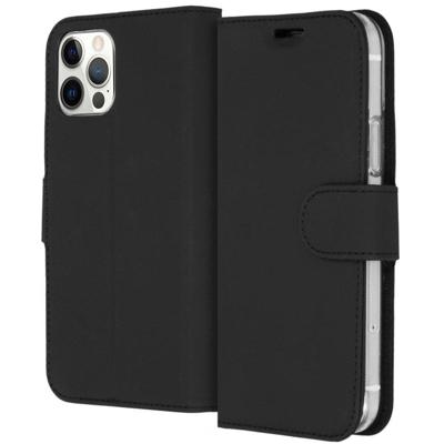 Accezz Wallet Case voor Apple iPhone 12 (Pro) Telefoonhoesje Zwart