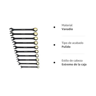 Brüder Mannesmann Q25210 Quantool Engelse sleutelset 10-delig Sleutelbreedte (metrisch) 8 - 19 mm