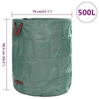 Tuinafvalzakken 12 pcs Groen 79 x 79 x 99,5 cm Polypropyleen - thumbnail