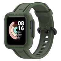 By Qubix - Siliconen sportband met case - Donkergroen - Xiaomi Redmi Watch 2 (Lite) - thumbnail