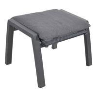 Allegro voetenbank aluminium hocker grijs 63x55x45 cm - thumbnail