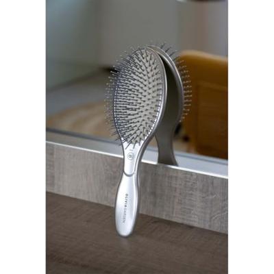 Olivia Garden Oval Nylon Bristle Silver