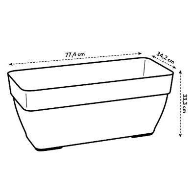 Elho vibia campana terrace trough 80 antraciet