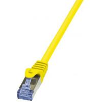 LogiLink CQ3057S RJ45 Netwerkkabel, patchkabel CAT 6A S/FTP 2.00 m Geel Vlambestendig, Snagless 1 stuk(s) - thumbnail