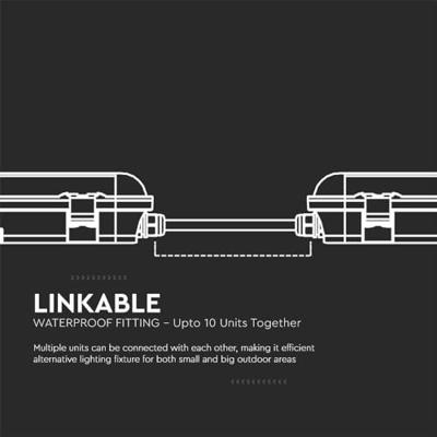 V-TAC VT-1254 LED Armaturen - X Serie - IP65 Waterdicht - Wit - 48W - 5760 Lumen - 6500K - V-TAC VT-1254 LED Armaturen - X Serie - IP65 Waterdicht - Wit - 48W - 5760 Lumen - 6500K -