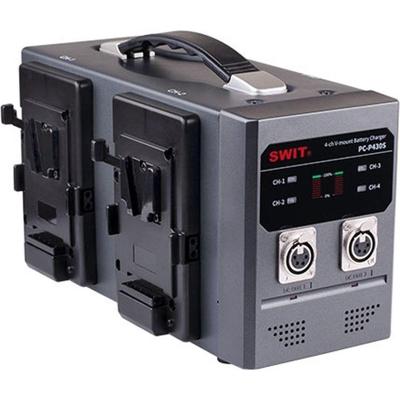 SWIT PC-P430S 4ch x 3A Fast Simultaneous Charger with 2-XLR DC out, V-mount