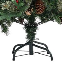 VidaXL Kerstboom met dennenappels 150 cm pvc en pe groen - thumbnail