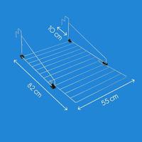 Metaltex Den Haag Droogrek 9 m Drooglengte Zilvergrijs/Zwart - thumbnail