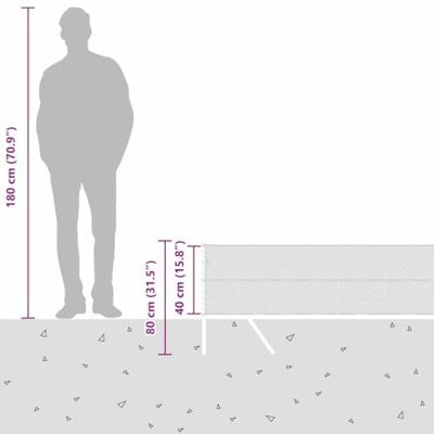 VidaXL Afrasteringspaal zilver 50 x 0,4 m (13 mm gaas) staal VidaXL Afrasteringspaal zilver 50 x 0,4 m (13 mm gaas) staal