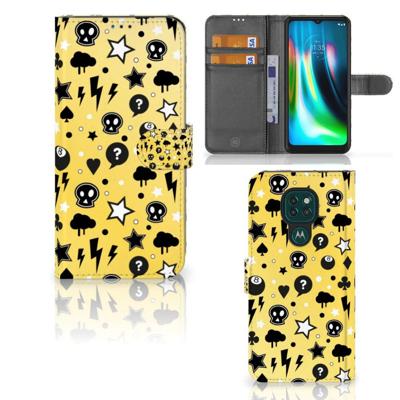 Telefoonhoesje met Naam Motorola Moto G9 Play | E7 Plus Punk Geel Telefoonhoesje met Naam Motorola Moto G9 Play | E7 Plus Punk Geel
