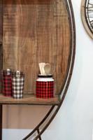 Pot voor Keukengerei DKD Home Decor Roestvrij staal Pijnboom Dolomite 11,5 x 11,5 x 26 cm 1 L - thumbnail