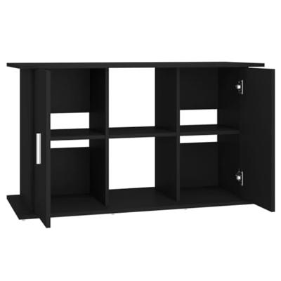Aquariumstandaard 101x41x58 cm bewerkt hout zwart - thumbnail