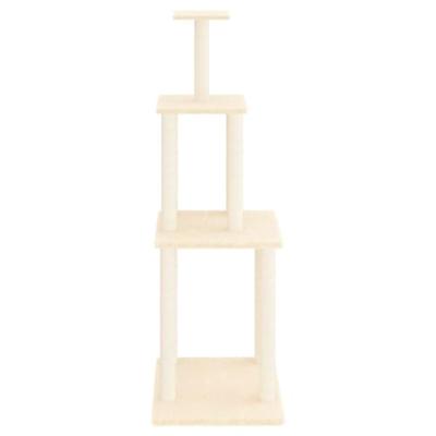 VidaXL Kattenmeubel met sisal krabpalen 149 cm crèmekleurig