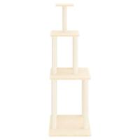 VidaXL Kattenmeubel met sisal krabpalen 149 cm crèmekleurig - thumbnail