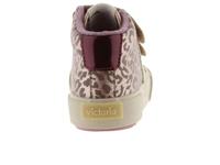 Hoge schoenen met luipaard dierenmotief en klittenbandsluitingen VICTORIA beige - thumbnail