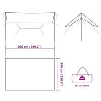 Kampeerluifel waterdicht 506x306 cm camouflage - thumbnail