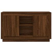 Dressoir 102x35x60 cm bewerkt hout bruineikenkleurig - thumbnail