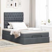 Ottoman bed met matrassen en LED's 120x190cm fluweel - thumbnail