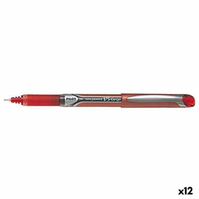 Boligrafo de tinta líquida Pilot V-5 GRIP HI-TECPOINT Rood 0,5 mm (12 Stuks)
