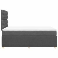 Boxspring met matras stof donkergrijs 120x190 cm - thumbnail