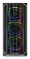 Sharkoon ak5m rgb midi tower behuizing (zwart | 2x usb-a | 1x usb-c | rgb | tempered glass) - thumbnail