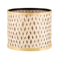 Bamboo Lampenkap - Cilindrisch - Beige - Boheemse stijl - ø20 x 17 cm - E27 fitting - Ontworpen voor tafellampen en Pendellamp - Ontworpen voor woonkamer en eetkamer - thumbnail