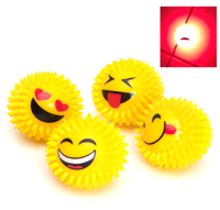 Nobleza Honden stekelbal met licht en piep - 7 cm - thumbnail