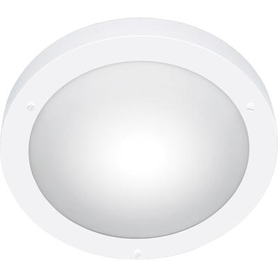 LED Badkamer Plafondlamp Rond Ø310mm - Spatwaterdicht IP44 - Mat Wit Aluminium - E27 Fitting