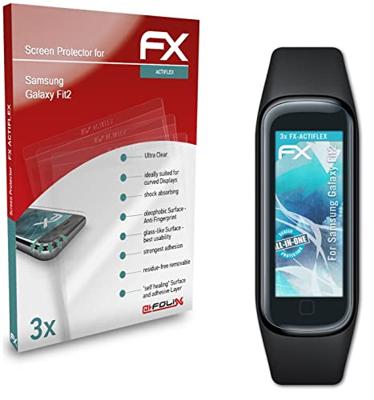 atFoliX Beschermfolie compatibel met Samsung Galaxy Fit2 Folie, ultra duidelijk en flexibel FX Schermbeschermer (3X)