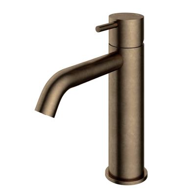 Wastafelmengkraan Hotbath Cobber 1-hendel Gebogen 21.6 cm Verouderd Messing Living Colours