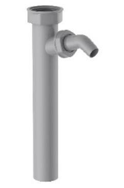 Kirchhoff ECO-SAVE KS-dompelbuis, grijs, 1 1/2" Í x 250 mm voor DN40 mm sifon, grijs, met 3/4" apparaataansluiting - 98837349