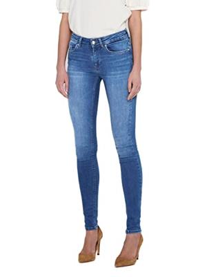 Only 15225794 Onlblush Life Mid Skinny Skinny Fit Rea12187 Medium Blue 15225794