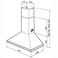 Smeg KSED75XE afzuigkap Muurmontage Roestvrijstaal 635 m³/uur B - thumbnail