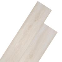 VidaXL Vloerplanken niet-zelfklevend 5,26 m² 2 mm pvc wit eikenkleurig - thumbnail