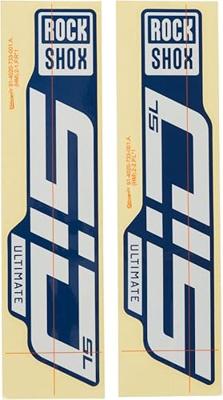 ROCKSHOX decor set decal set rs glossy white for blue sliders