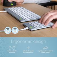 R-GO Tools Numpad Break Numeriek toetsenbord Kabelgebonden Ergonomisch Wit - thumbnail