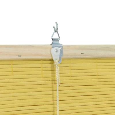 VidaXL Rolgordijn met gordijnen geel 150 x 160 cm bamboe