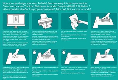 Apli T-shirt Transfer Paper voor licht of wit textiel, pak met 3 vellen Apli T-shirt Transfer Paper voor licht of wit textiel, pak met 3 vellen
