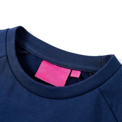 Kindertrui met kat van pailletten 128 marineblauw - thumbnail