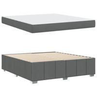 Bedframe met matras Donkergrijs 180 x 200 cm Stof - thumbnail
