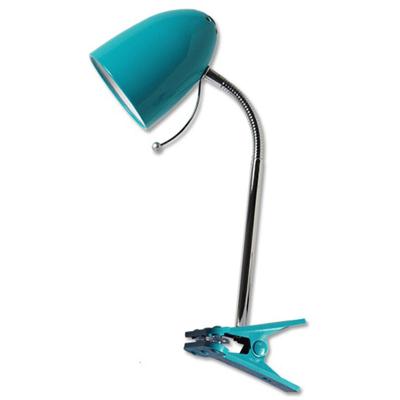 LED Klemlamp met Flexibele Arm - E27 Fitting - Glans Blauw