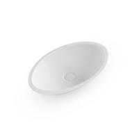 Waskom Opbouw EH Design Biella 590x350x75 mm Solid Surface Mat Wit - thumbnail