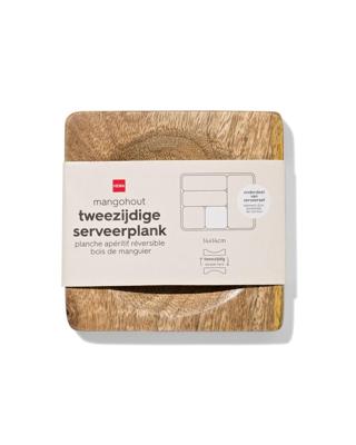 HEMA Tweezijdige serveerplank 14x14cm mangohout (hout)