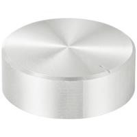 TRU COMPONENTS TC-11696484 Draaiknop Met knopmarkering Zilver (Ø x h) 29 mm x 10 mm Aluminium, Plastic 1 stuk(s) - thumbnail